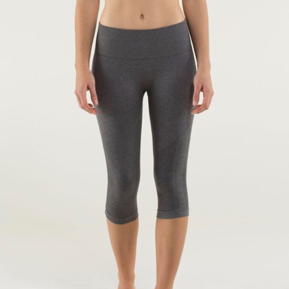 lululemon athletica Pants - Lululemon Flow Crop II - Dark Grey